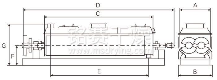 空心槳葉幹燥機結構示意圖 空心槳葉幹燥機結構示意圖